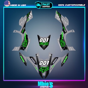 Yamaha YFZ 450 graphics kit 2009-2013 stickers decals kit 2010 2011 2012 2013| Dirt Bike Vinyl Decals | Yamaha Graphic Decals Kit
