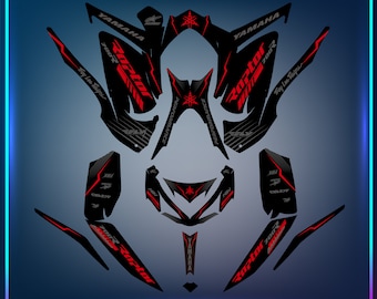 Kit De Graphismes Décalcomanies Yamaha Raptor 700 700R (2013-2024) - Vinyl Bleu, Neuf