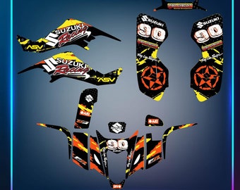 Kit Graphique Complet Suzuki LTZ 400 2003-2008 – Autocollants ATV Haute Brillance