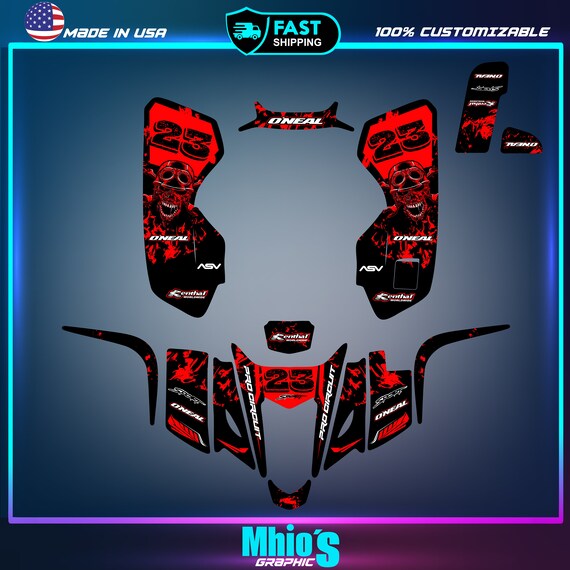 Kit Autocollants Graphiques Pour SUZUKI LTZ 400 (2003-2008) – Vinyle Multicolore – Personnalisation Possible – Neuf