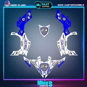 Yamaha YFZ 450 graphics kit 2009-2013 stickers decals kit 2010 2011 2012 2013| Dirt Bike Vinyl Decals | Yamaha Graphic Decals Kit