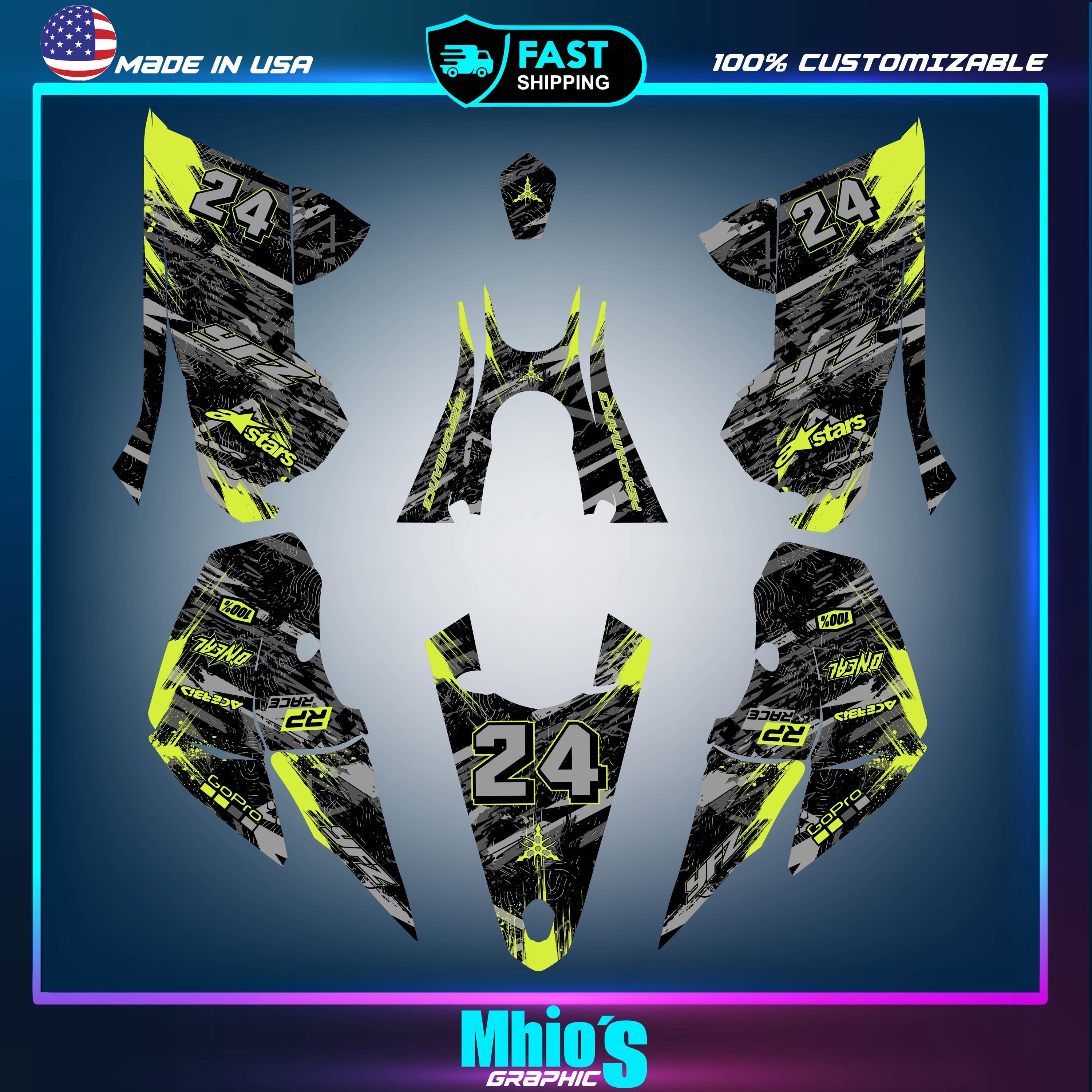 2014 2025 Yamaha YFZ450R Graphics Decal Kit Full Stickers Atv Yfz