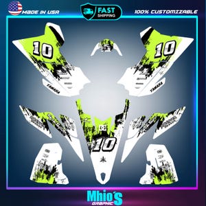 Compatível com kit gráfico Yamaha YFZ 450R 2009 2010 2011 2012 2013 Adesivos decalques para quadriciclo