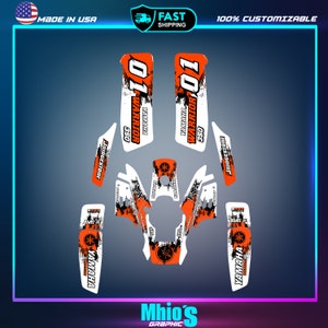 Yamaha warrior 350 Full Graphics Kit | Yamaha warrior 350 Decals Stickers Kit | Sport atv Full Graphics | Motocross Vinyl Decals | Stickers