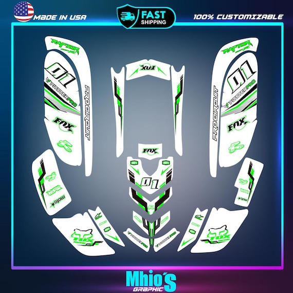 Yamaha raptor 660 kit graphics decals stickers atv wrap quad all year raptor660 |Vinyl Decals | Motocross Stickers Decals