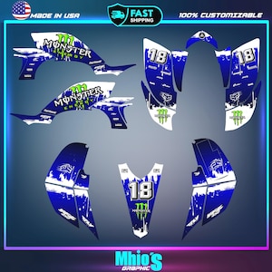 Kit de gráficos Yamaha YFZ450 2003-2008 Decalques ATV Off-Road Adesivos de vinil personalizados