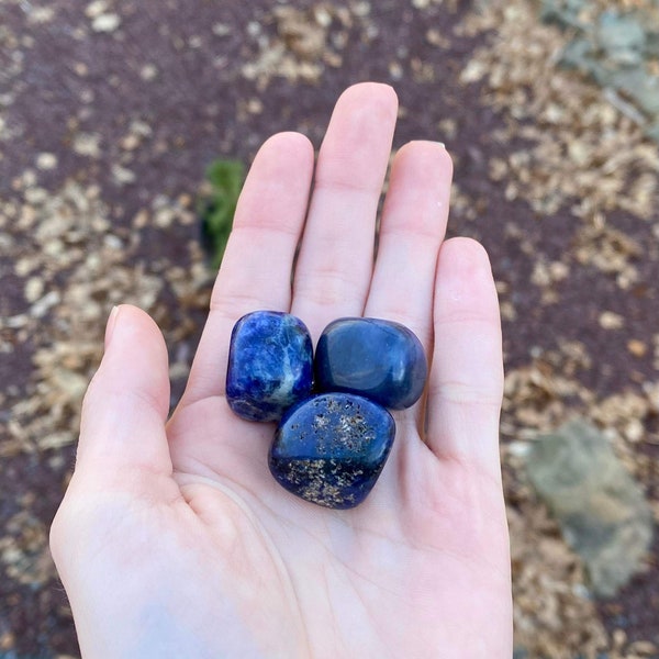 Sodalite Tumbled Stone, Sodalite Pocket Stone, Healing Crystals, Natural Stone, Genuine Stone