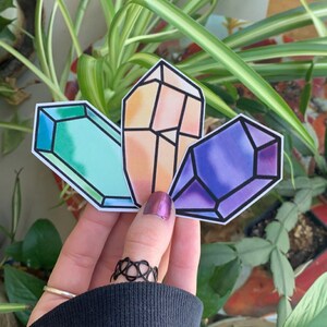 Crystal Watercolor Handmade Stickers