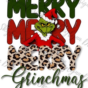 Merry Grinchmas PNG, PNG sublimation, digital download, print and cut, PNG