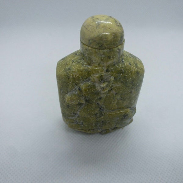 Chinese Toynite Snuff Bottle With Horse Carving