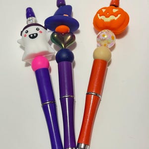 Halloween Beaded pens, Halloween inspired stationery