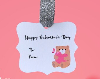 4 Valentine's Day Gift tags | Templates | PNG | Instant Digital Download | Printable
