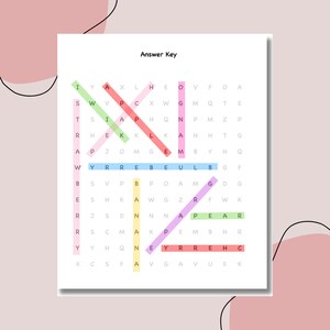 Word Search Puzzle Party Game Printable Seniors and Kid's Activities ...