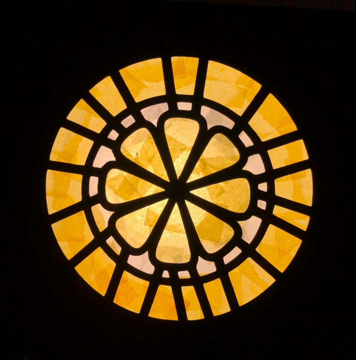 Tissue Paper Suncatchers Template Paper Stained Glass Lemon Etsy