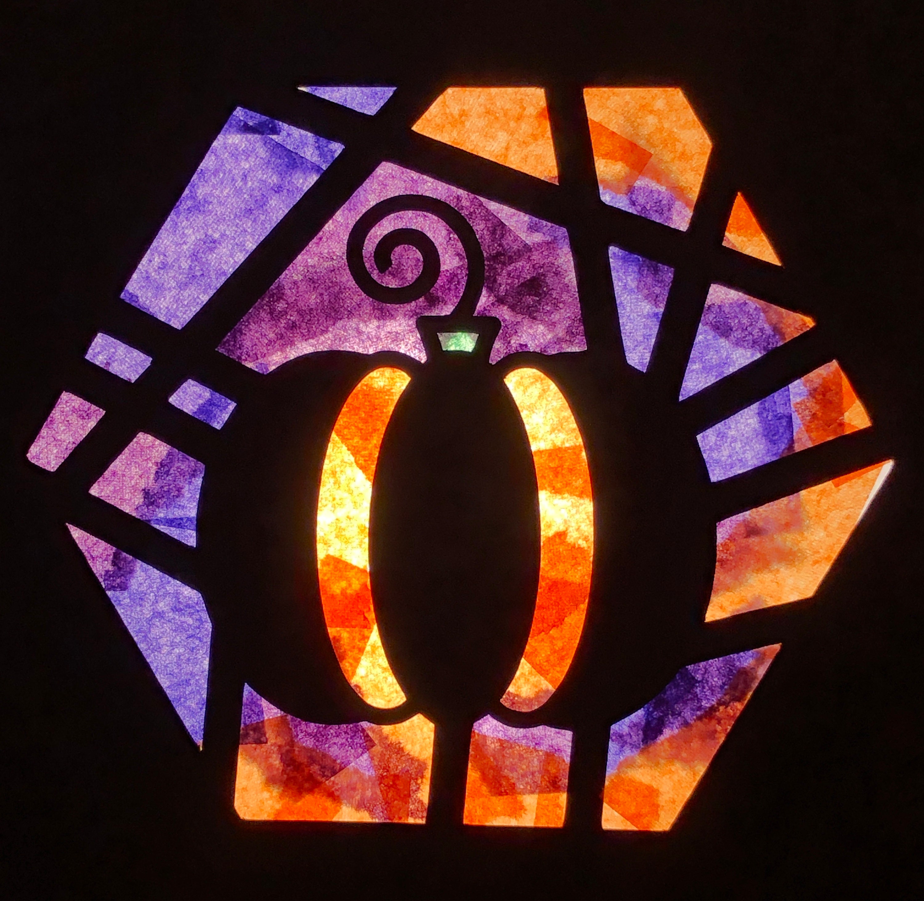 Halloween Paper Stained Glass Templates Halloween Paper Suncatcher Kid