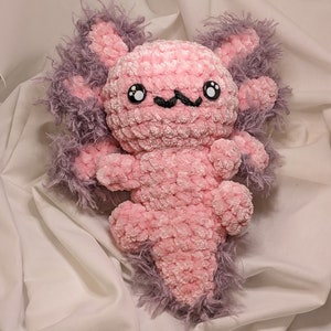 pinker gehäkelter Axolotl amigurumi