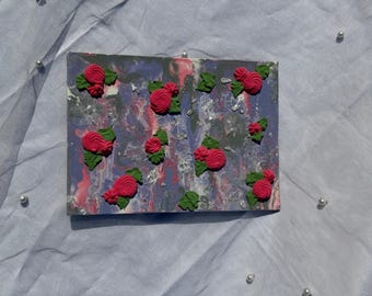 Purple flower painting on canvas