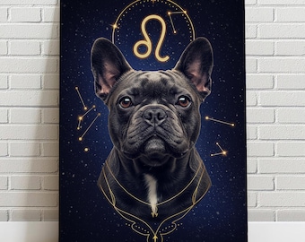 Custom Pet Portrait   Horoscopes, Zodiac signs, cat portrait, dog portrait, Canvas