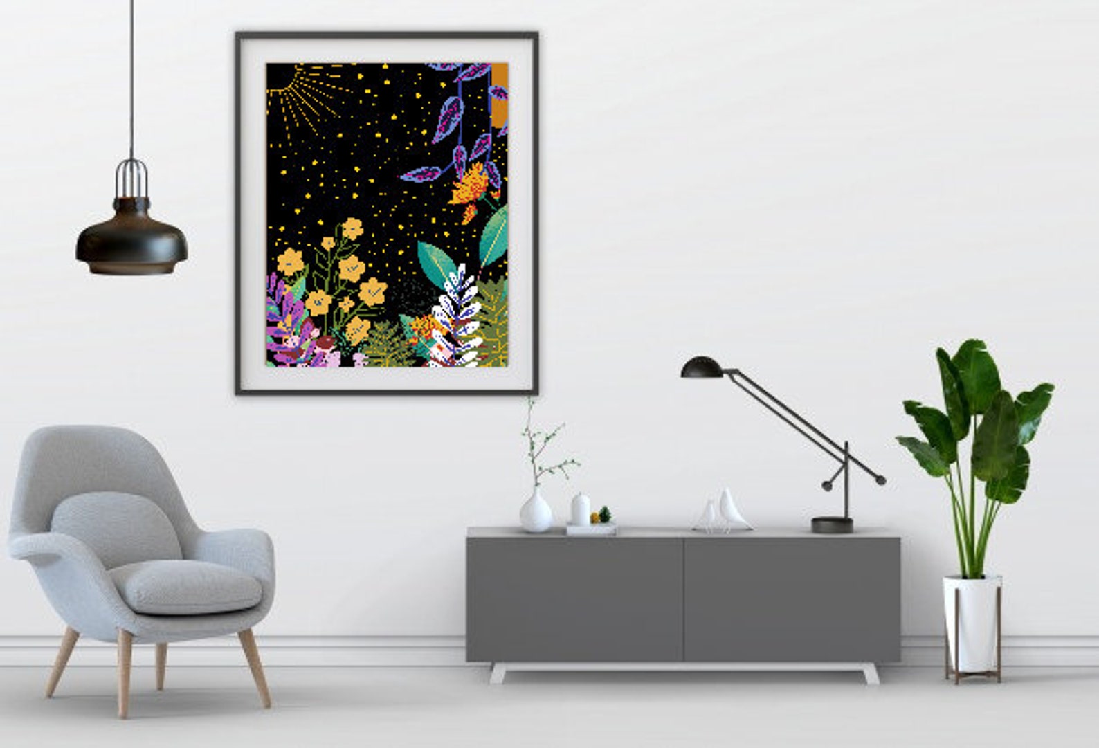 Botanical Garden Cluster Art print Gallery Wall Decor Print | Etsy