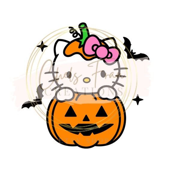 Hello Kitty Pink Mummy SVG, Hello Kitty Halloween SVG, Mummy Cat SVG, Pink  Pumpkin SVG PNG DXF EPS