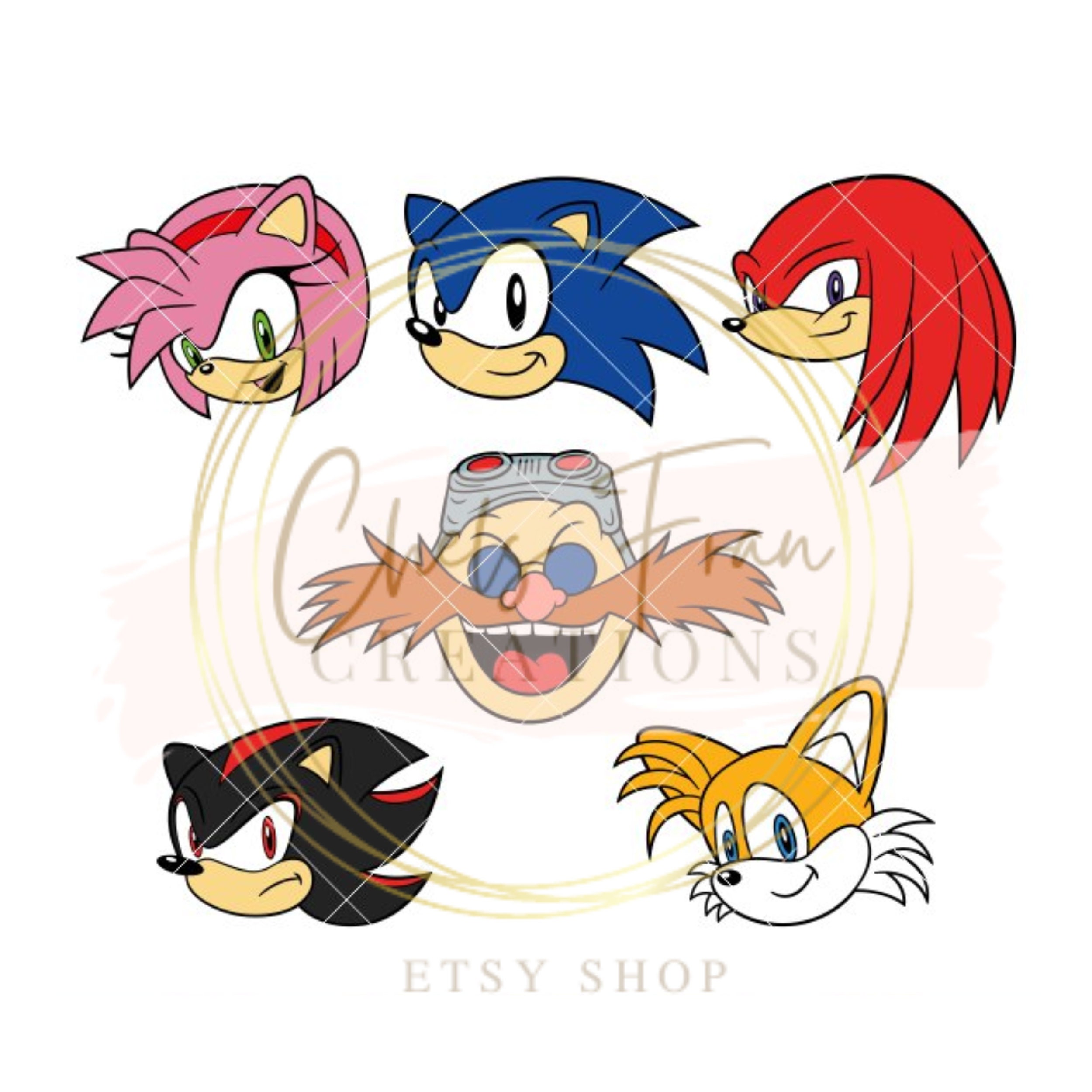 Shadow Face Svg, Sonic The Hedgehog Svg, Cartoon Svg, Png Dxf Eps Digital  File