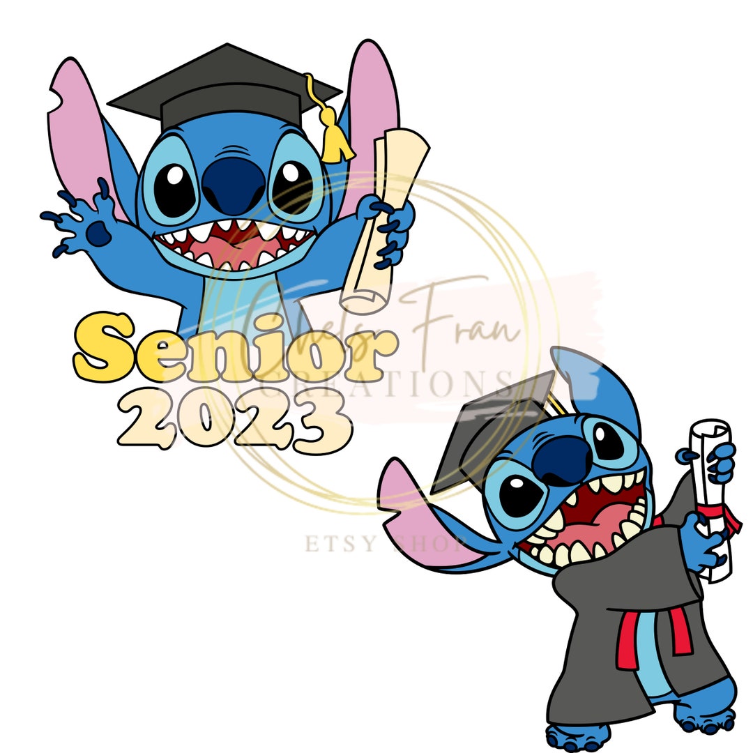 Stitch Senior 2023 Graduation Season DXF SVG PNG Files Lilo Etsy