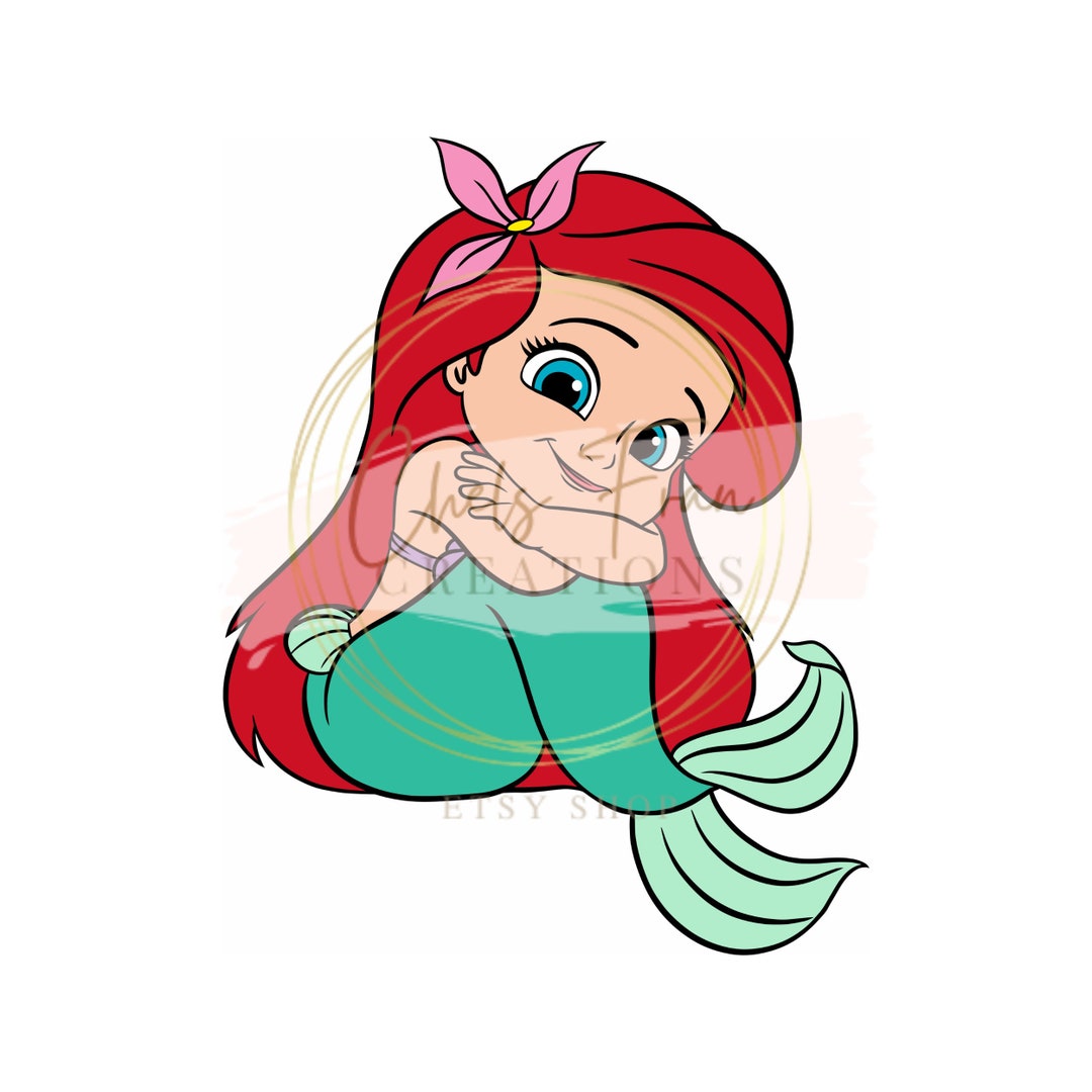 Baby Sirenetta Principessa Ariel Svg SVG PNG file DXF Etsy Italia Baby Sirenetta Principessa Ariel Svg SVG PNG file DXF Etsy Italia