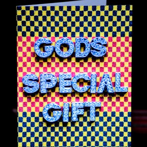 Tarjeta de felicitación mate con el regalo especial de Dios