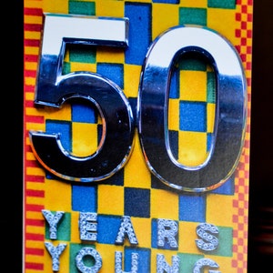 50歳の誕生日お祝いカード（光沢）