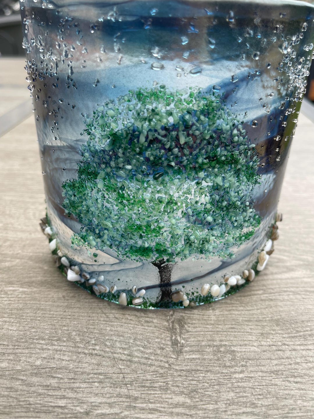 Sycamore Gap Fused Glass Candle Shade - Northumberland Art Gift - Etsy