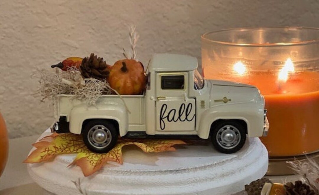 Fall Farm Truck Fall Tiered Tray Truck Metal Farm Truck Etsy