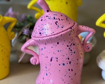 Whimsical teapot canisters, Plastic, kitchen canisters, Retro character canisters