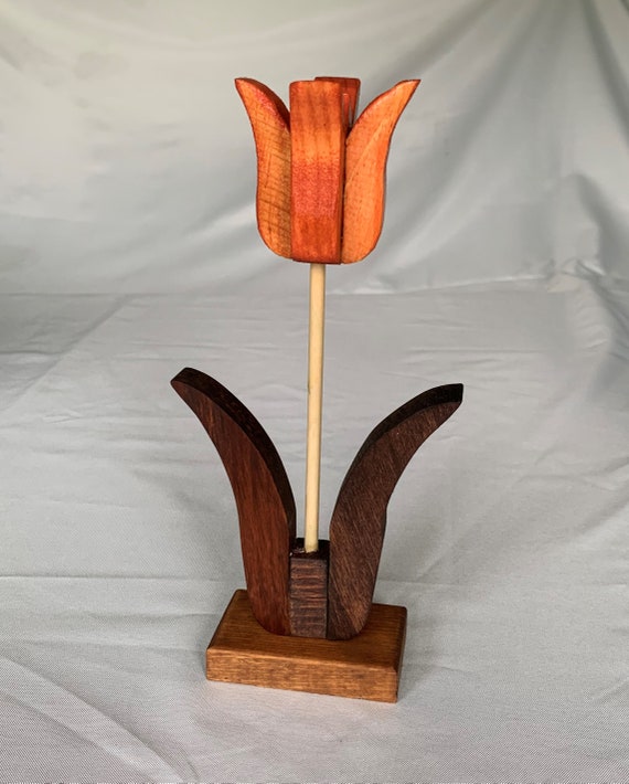 3D Wooden Flowers Wood Burning Engraved Flowers Spring Wood