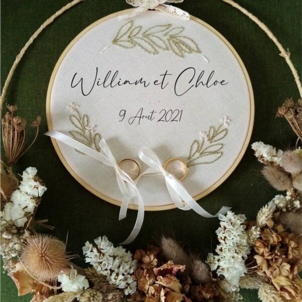 Personalized wedding ring holder