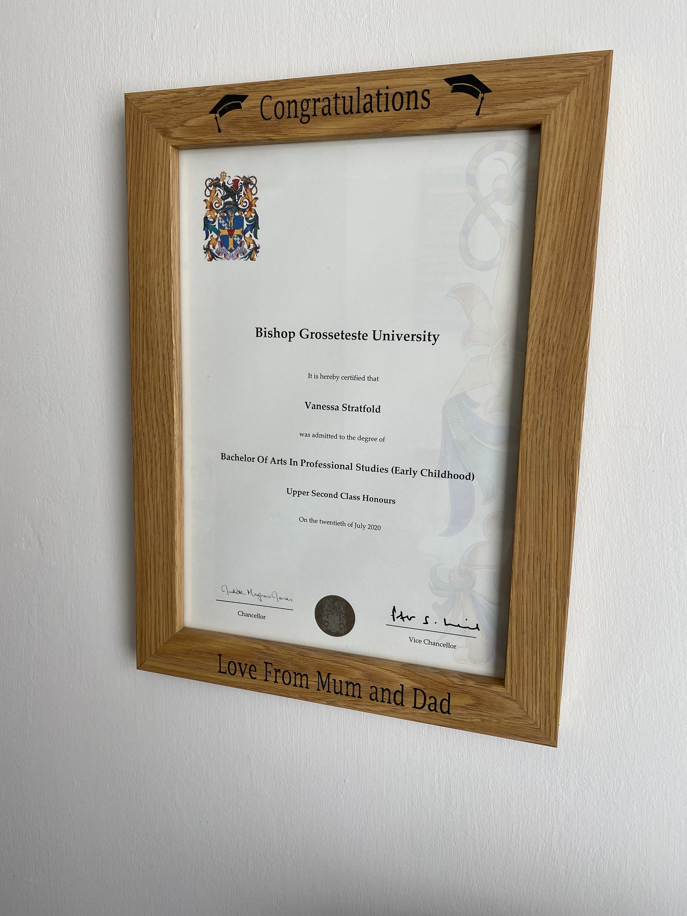 Personalised A4 Graduation Certificate Frame Perfect Gift Etsy