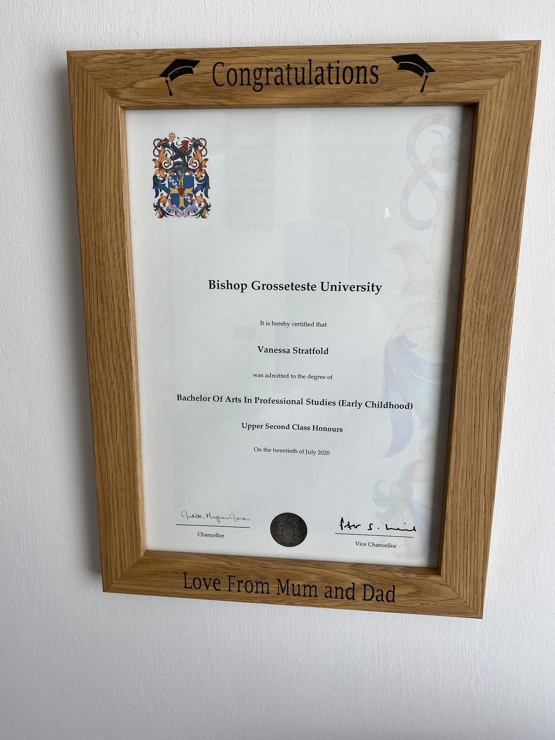 Personalised A4 Graduation Certificate Frame Perfect Gift Etsy