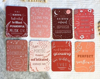 Leslie Knope Komplimente Postkarten-Angebot; Galentines Postkarten Set von 8; Valentinstag Postkarten Set