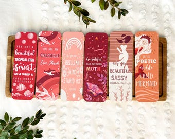 New 2025! Leslie Knope Compliments Galantines Day Bookmarks - Set of Six, Valentine's Day Bookmark Pack, Parks and Rec Bookmark Set