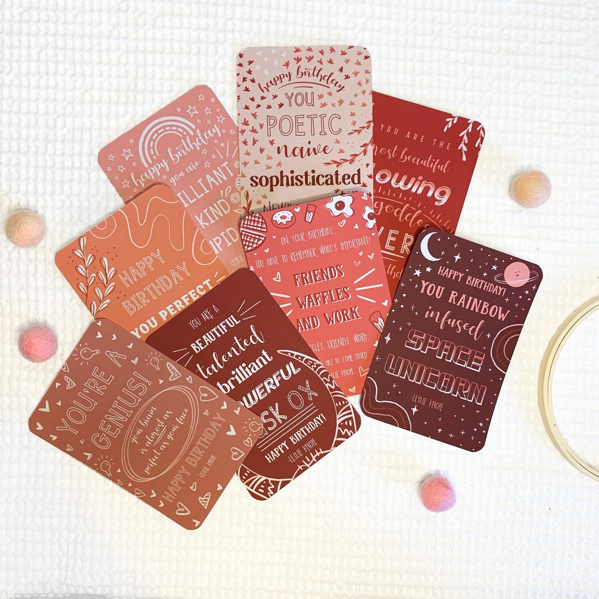 Rec Card Image Leslie Knope Compliments Birthday Postcard Variety Pack; Galentines ...
