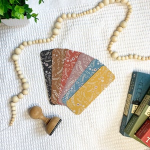 Modern Floral Bookmarks - Set of Six, Bookmark Pack, Boho Plant Bookmark Set