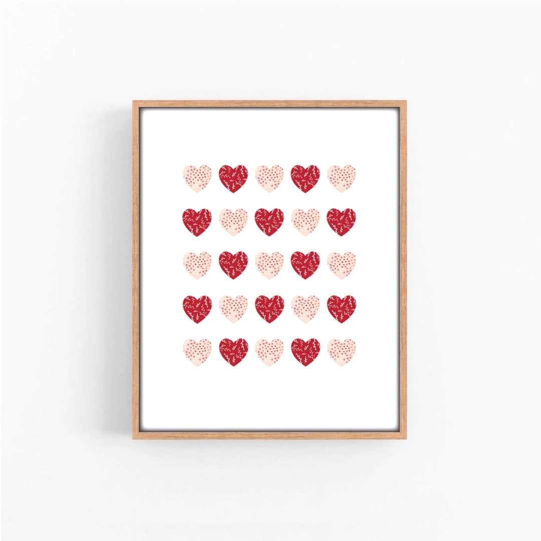 Printable Modern Valentines Art, INSTANT DOWNLOAD - Etsy