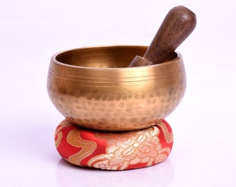 Palm Size Singing Bowls -8 Cm Singing Bowl - Tibetan Musical Sound Healing Bowls - Handmade Bowl with mallet cushion - Gift Bowls