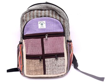 Backpack Hemp Bag Nepal Traveler Pack School Eco 100/%THC Free Back Bags Handmade