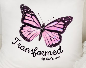 Bible Png, Verse Png, Christian Shirt Png, Transformed By God's Love, Christian Png, Sublimation Design, Coffee Mug Png, Colorful Png