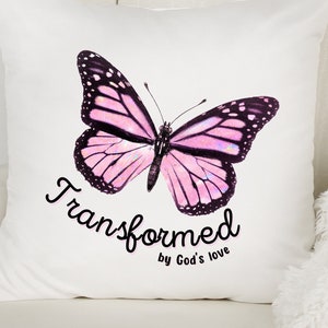 Bible Png, Verse Png, Christian Shirt Png, Transformed By God&#39;s Love, Christian Png, Sublimation Design, Coffee Mug Png, Colorful Png