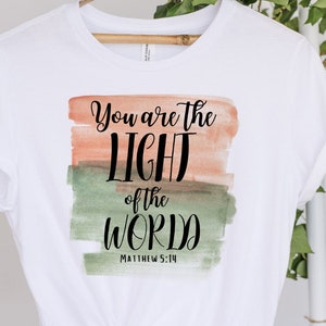 You Are The Light Of The World, Png, Christian Design, Design, Png Design, Bible Verse, Motivational Png, Christian Store, Bible Verse Png