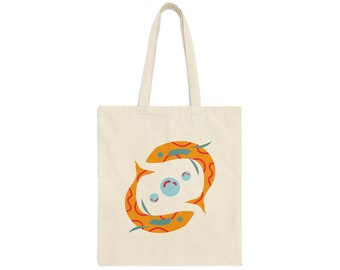 Trendy Fish Canvas Tote Bag