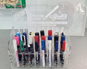 Posca Marker Pen Holder Stand 16 Marker Pens | Digital file | SVG, Ai for Laser