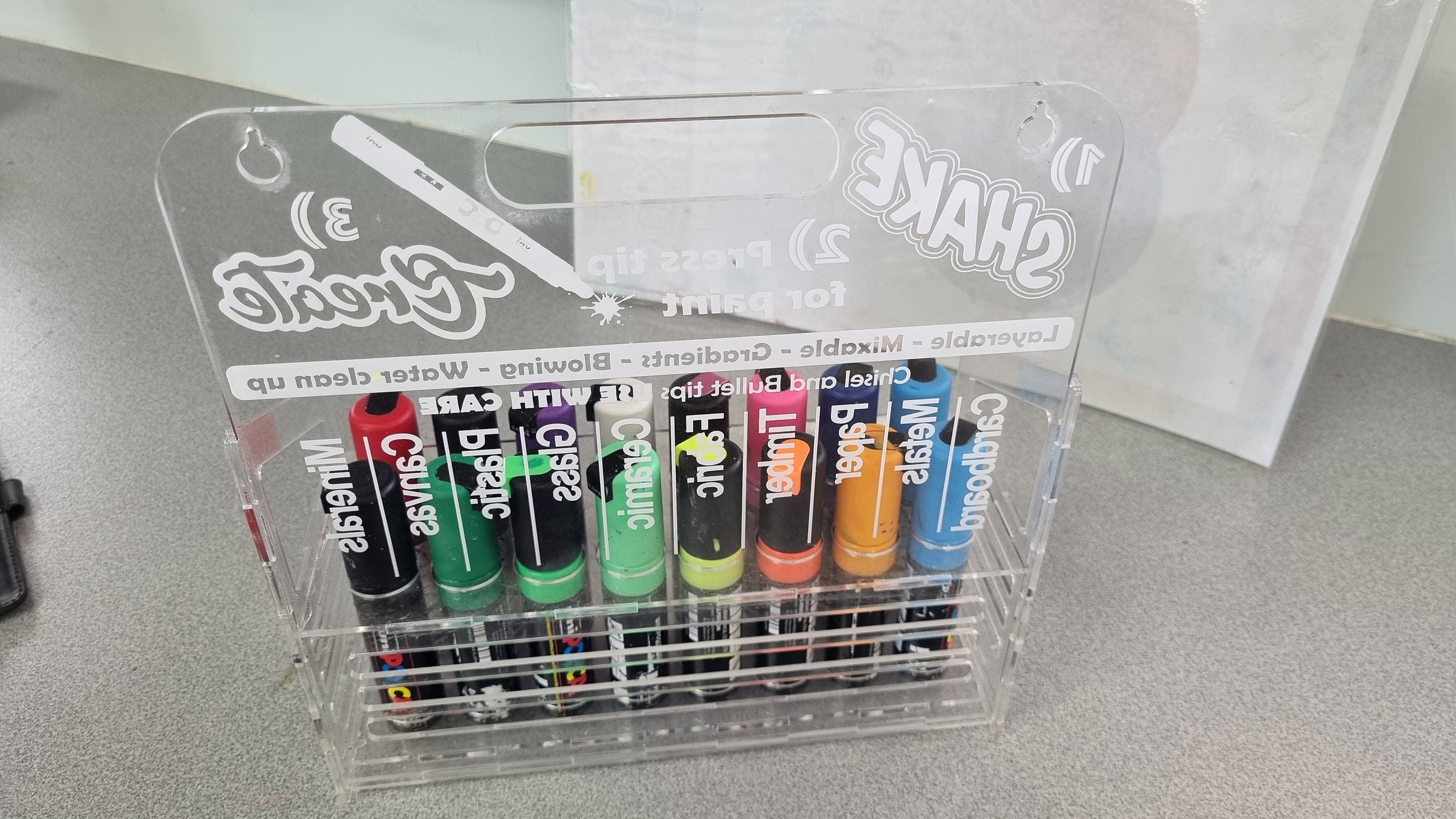 Posca Marker Pen Holder Stand 16 Marker Pens | Digital File | SVG, Ai ...