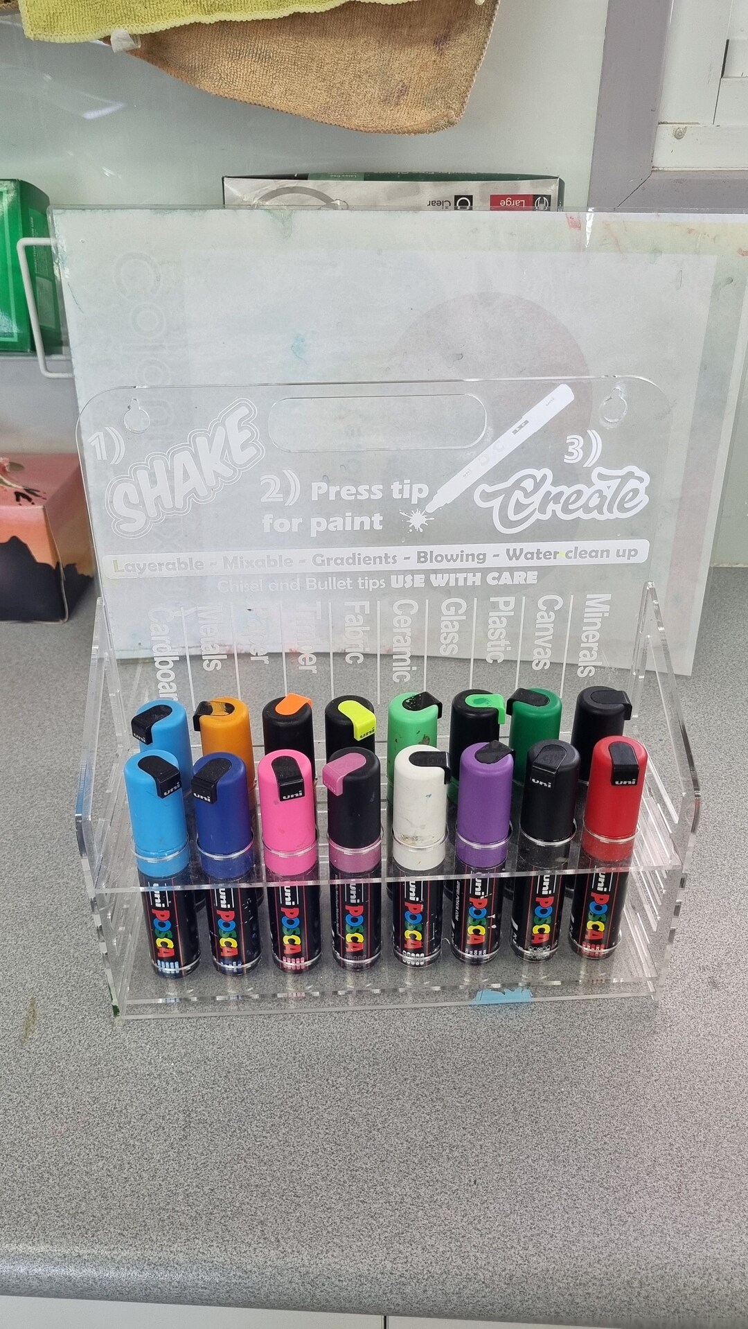 Posca Marker Pen Holder Stand 16 Marker Pens Digital File SVG, Ai for